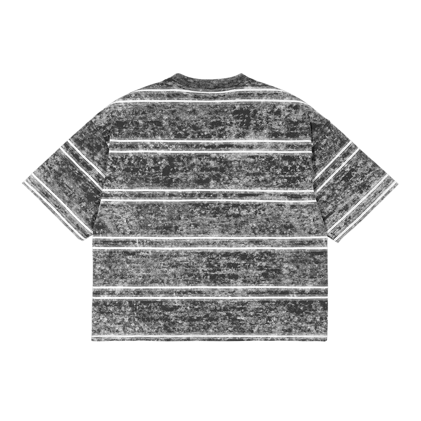 Snow washed striped T-shirt from Fearless Apparel Line, featuring a classic round neck design.