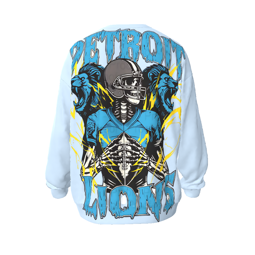 Fearless Apparel Li Detroit Lions sweatshirt featuring iconic logo and football-themed design.