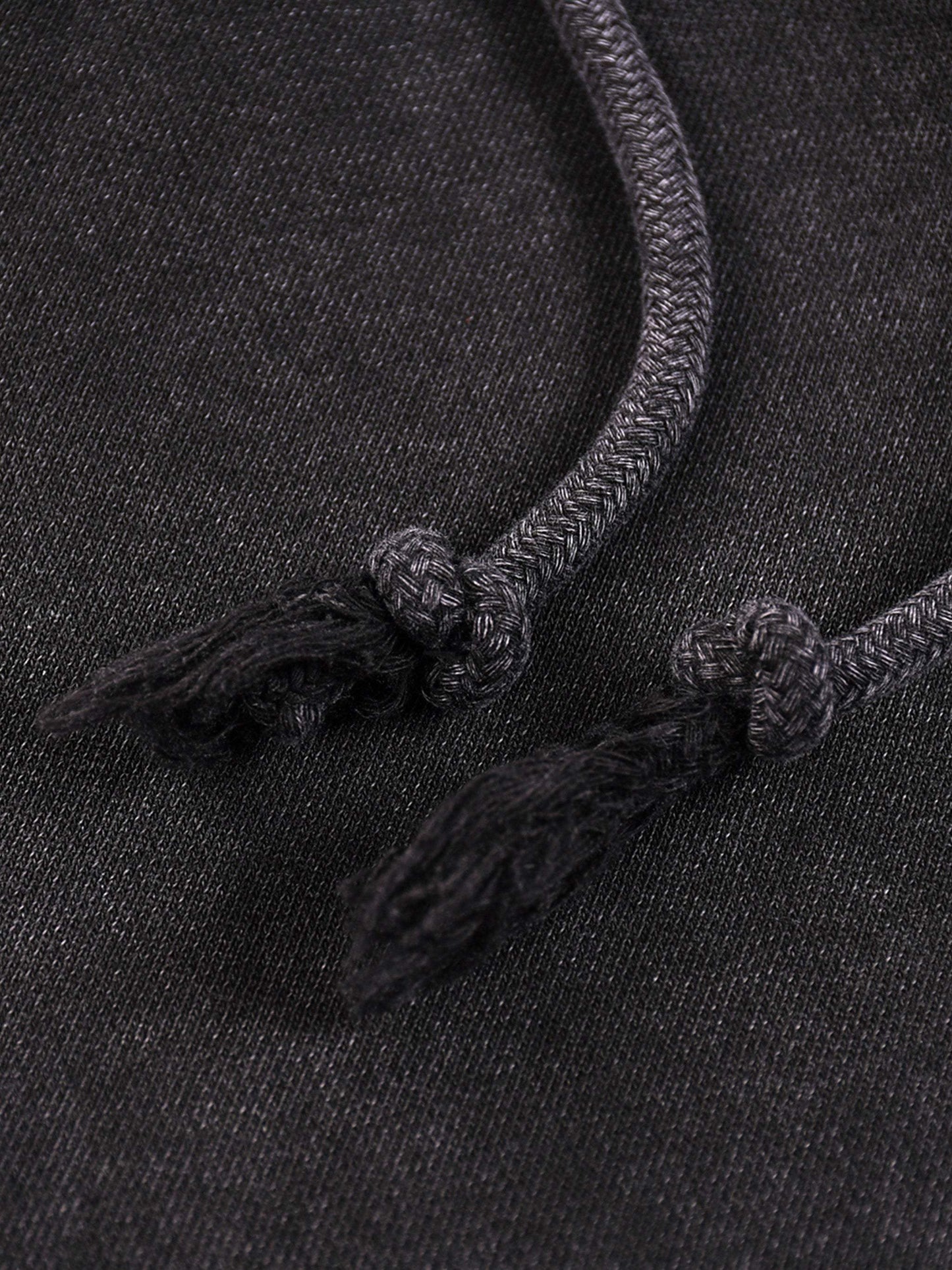 Fearless Li Acid Wash Straight Leg Pants drawstring detail in thick cotton fabric.