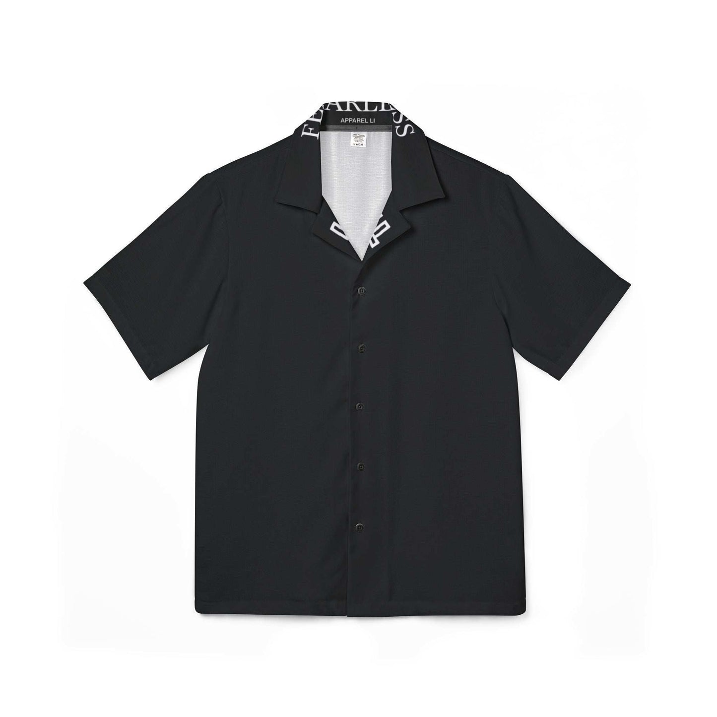 Black Hawaiian Camp Shirt for Men - Fearless Apparel Line