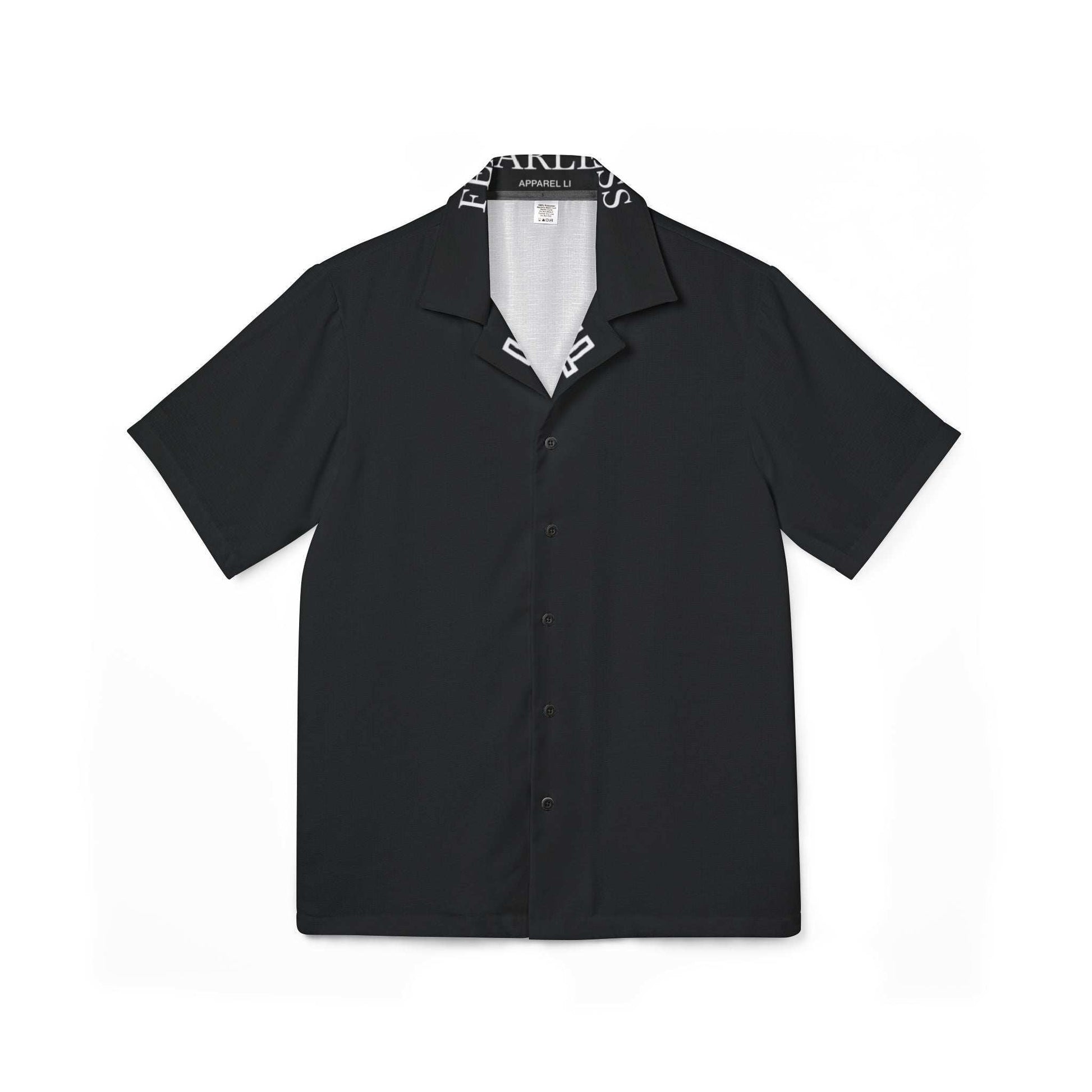 Black Hawaiian Camp Shirt for Men - Fearless Apparel Line