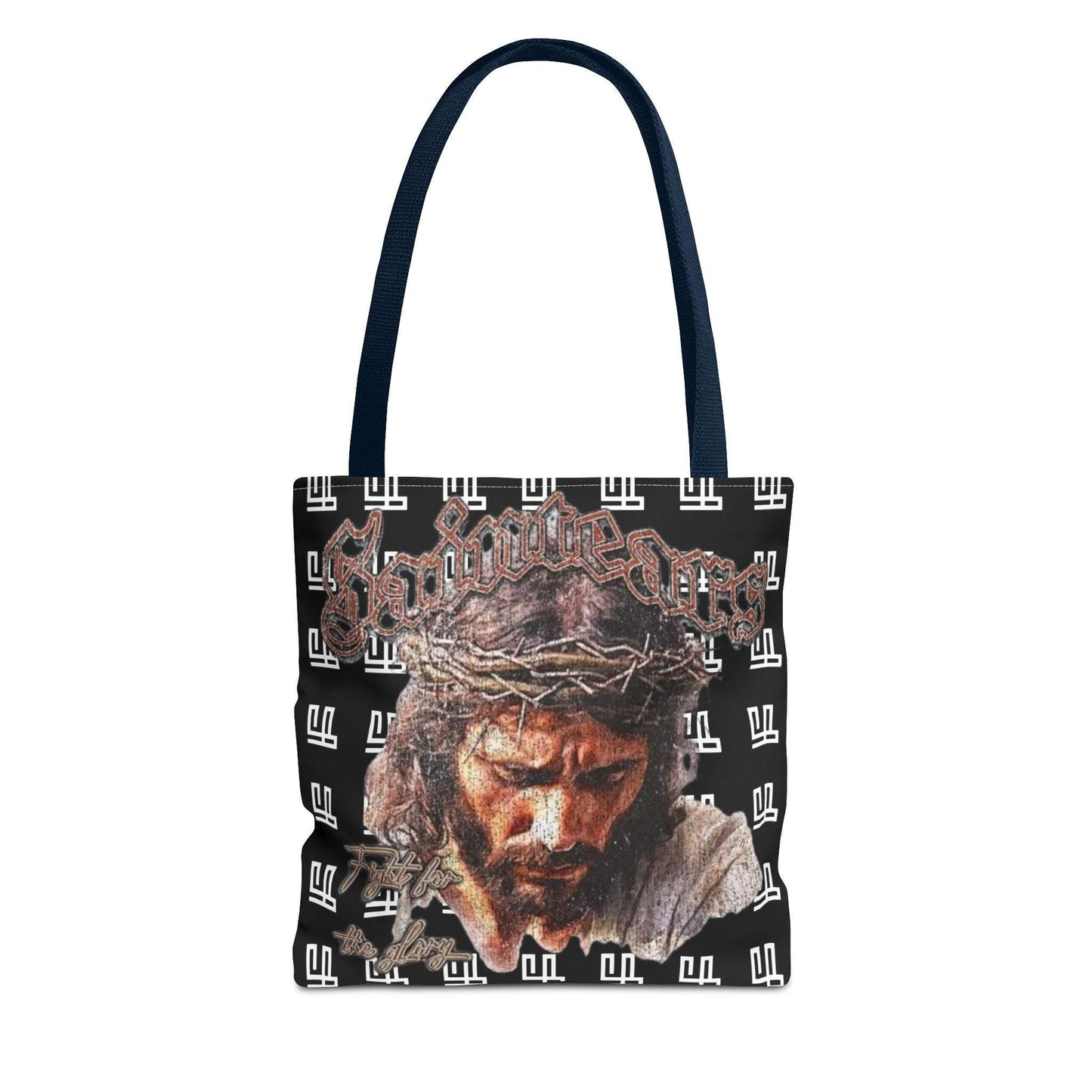FearLessLi Tote Bag featuring unique design, durable polyester, and boxed corners.