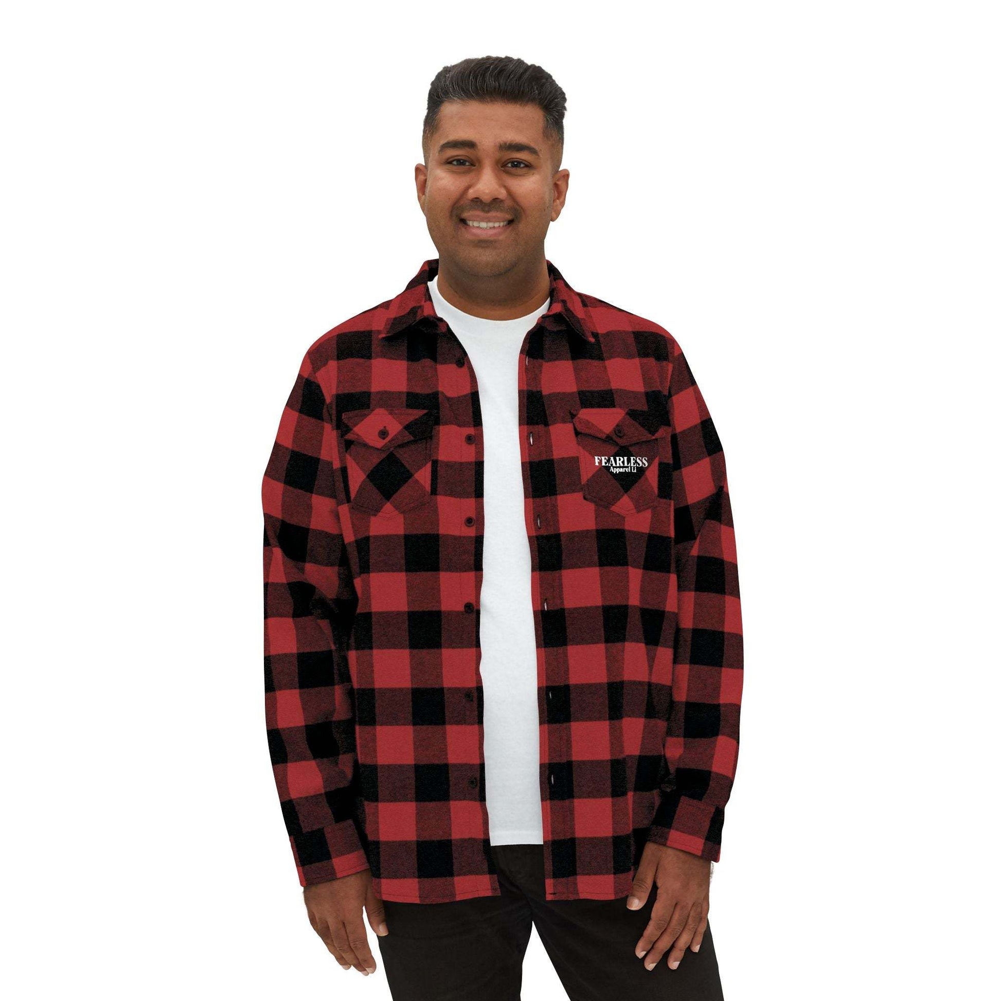 fearless apparel line fall long sleeve flannel shirt unisex flannel shirt exudes confidence