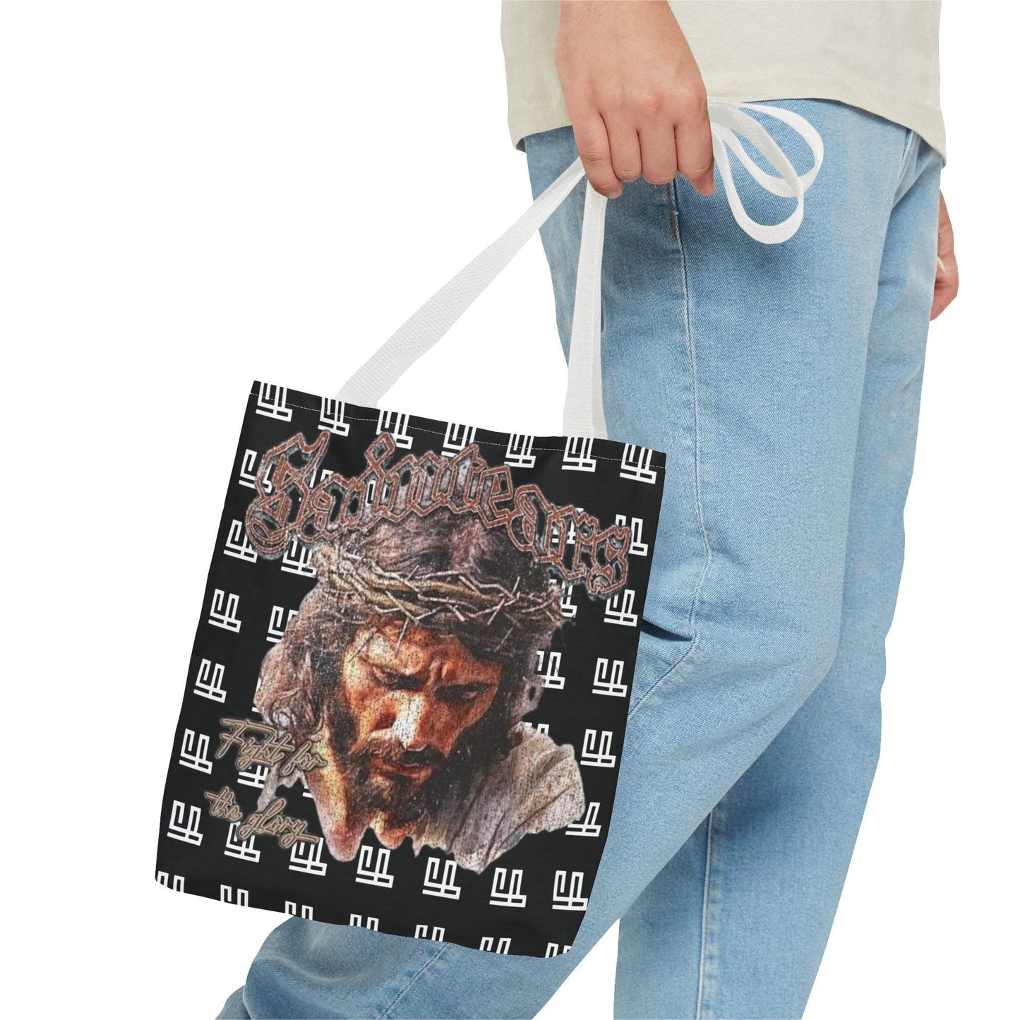 FearLessLi Tote Bag with empowering design, durable polyester, reinforced handles, and customizable color options.