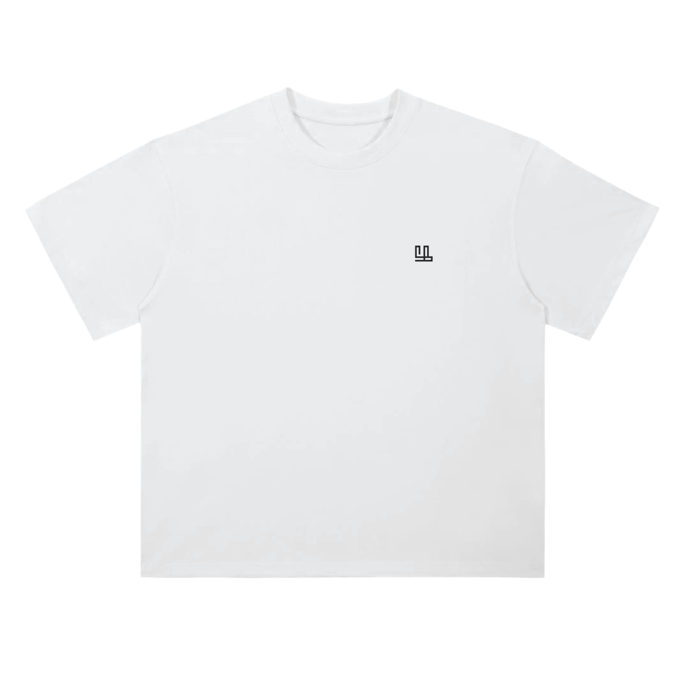 Unisex white drop shoulder T-shirt, loose fit, "Only Jesus Can Save" design, 100% cotton.