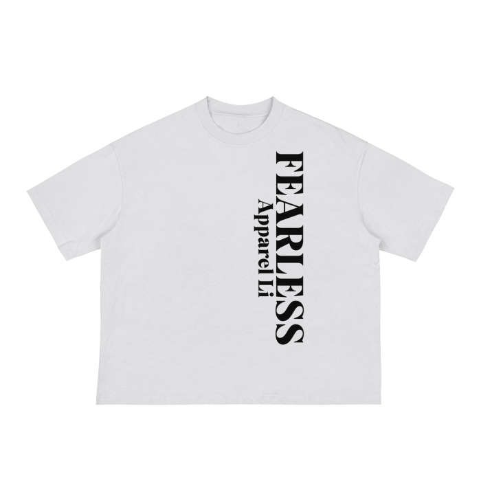FearLess Apparel Li Peniaphobia white t-shirt with bold vertical text design.