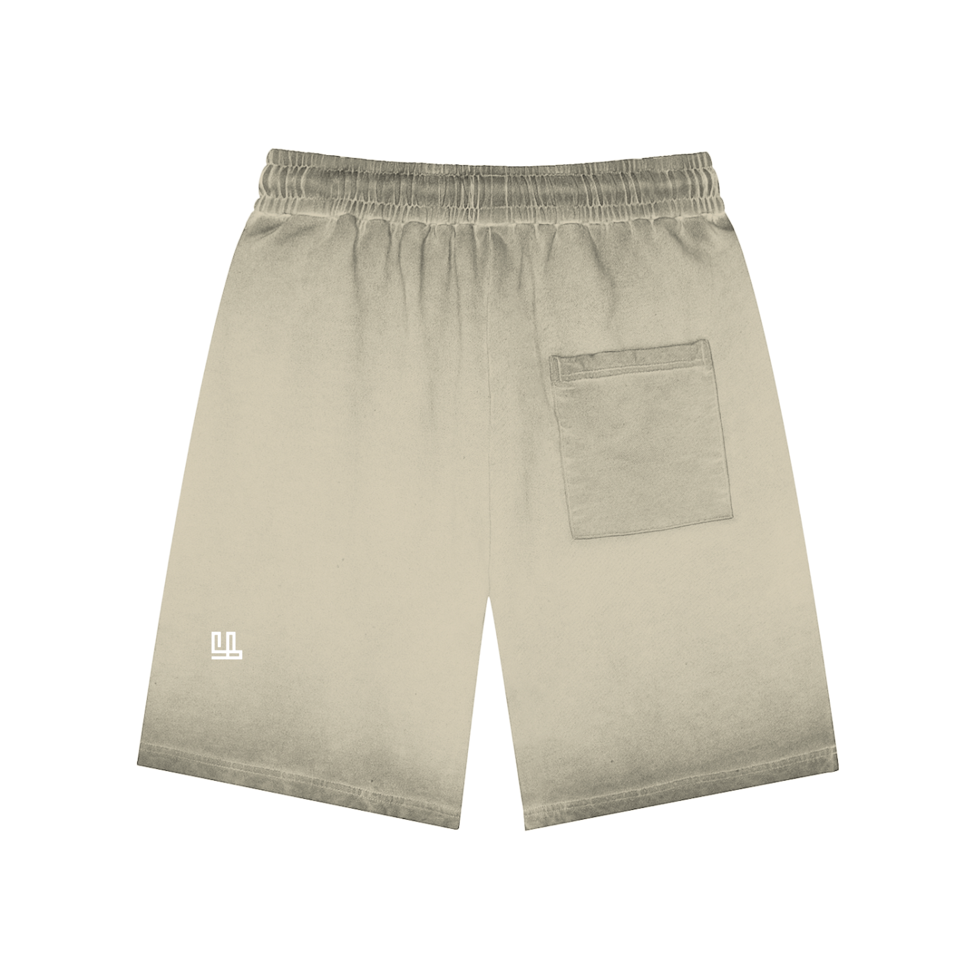 Fearless Apparel Line Reverse Dyed Sweat shorts with pocket and elastic waistband, vintage washed look.