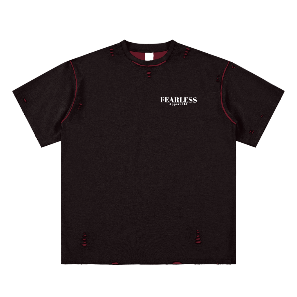Fearless Apparel Line Hand-frayed Reversible unisex T-shirt