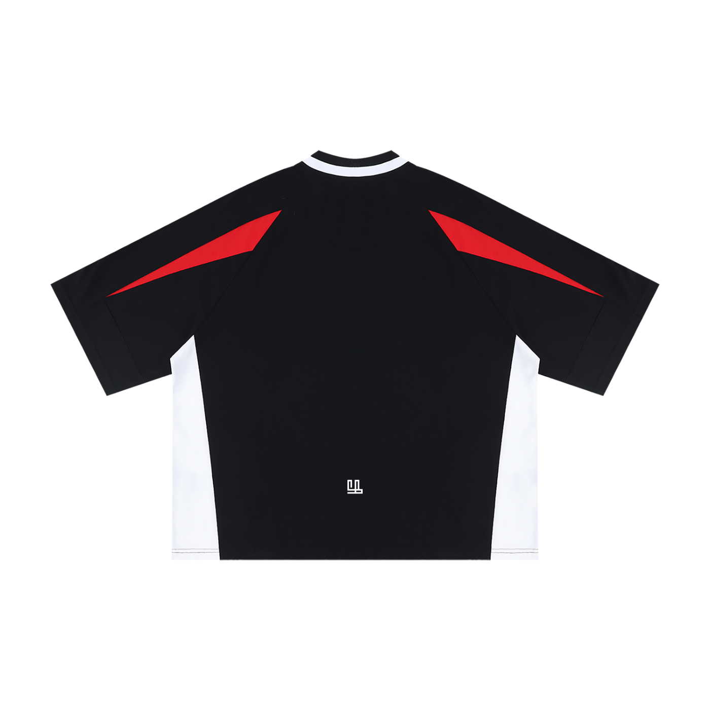 Unisex oversized color block V-neck t-shirt with raglan sleeves and streetwear style