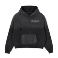 Fearless Apparel Line Frayed Sun fade Boxy Hoodie Unisex Comfort Style