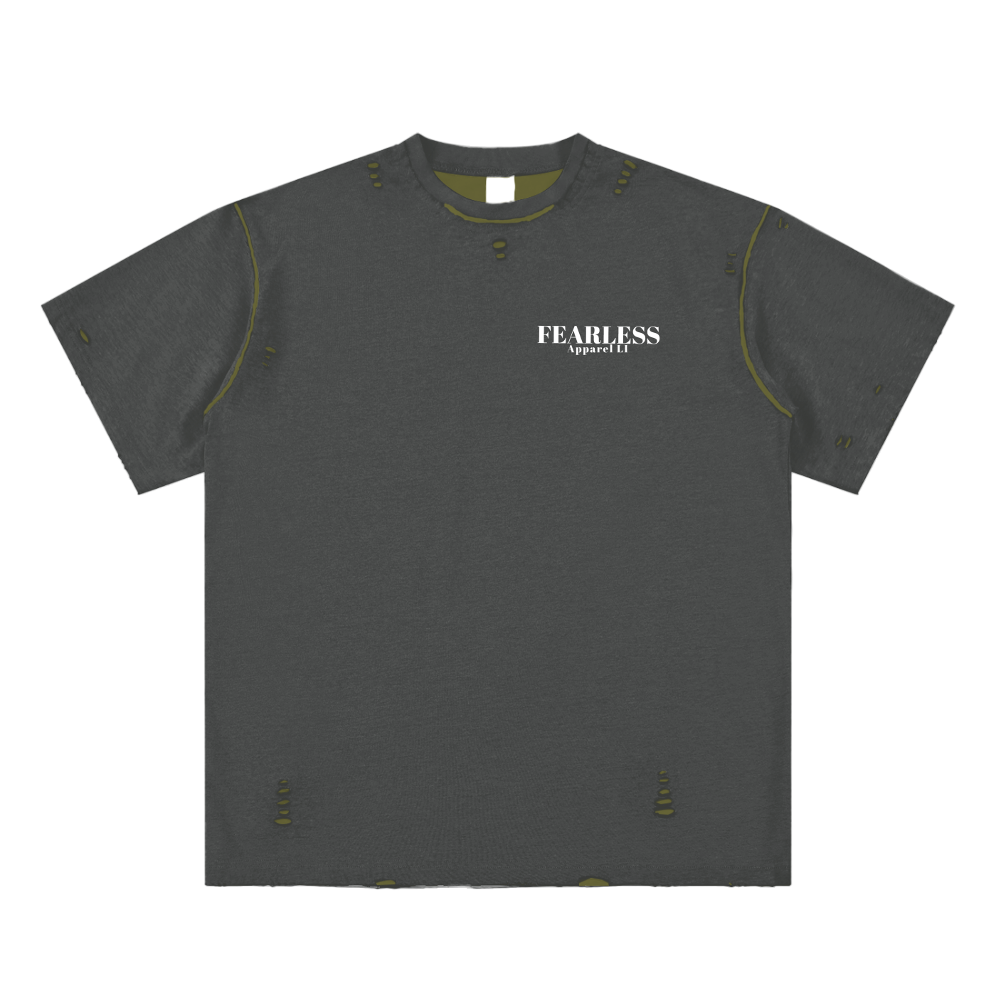 Fearless Apparel Line Hand-frayed Reversible unisex T-shirt