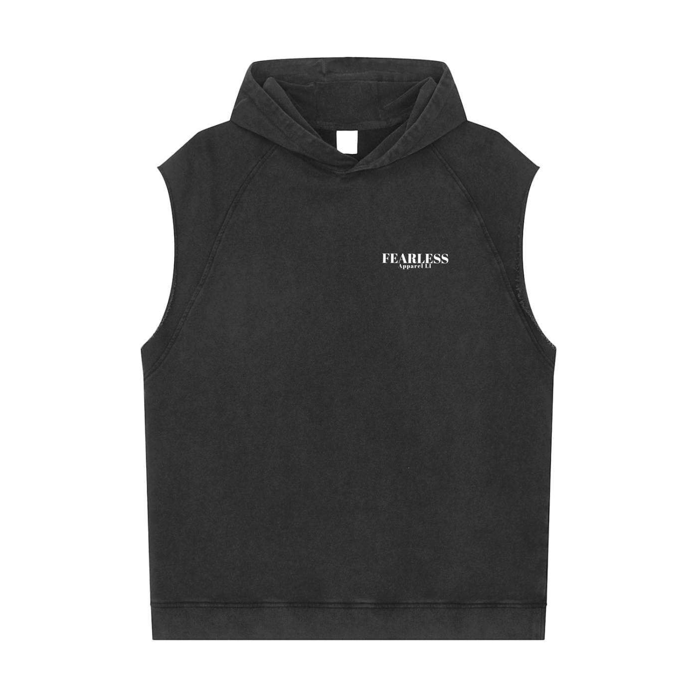 Fearless Apparel Line Boxing Snow Washed Sleeveless streetwear Hoodie