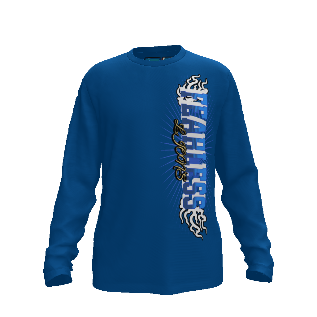 Fearless Detroit Lions Sweatshirt in blue with bold graphic design.