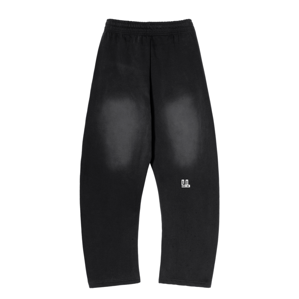 Sunfade Curved Blade Sweatpants, black, gender-neutral, regular fit.