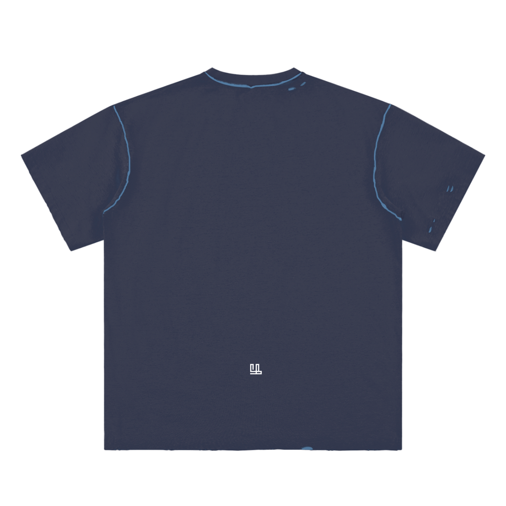 Fearless Apparel Line Hand-frayed Reversible unisex T-shirt
