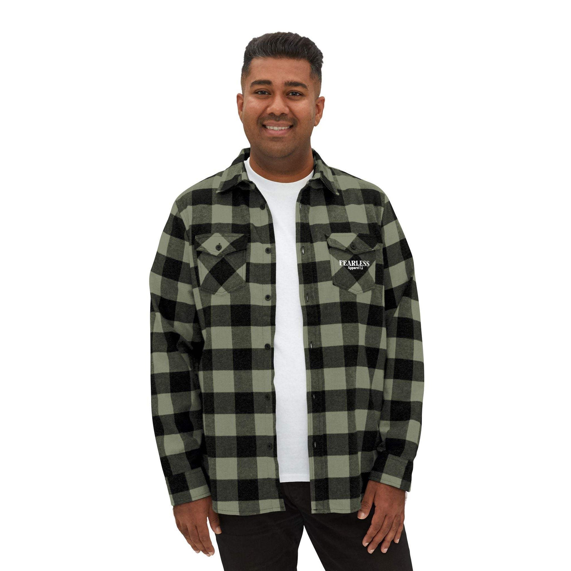 fearless apparel line fall long sleeve flannel shirt unisex flannel shirt exudes confidence