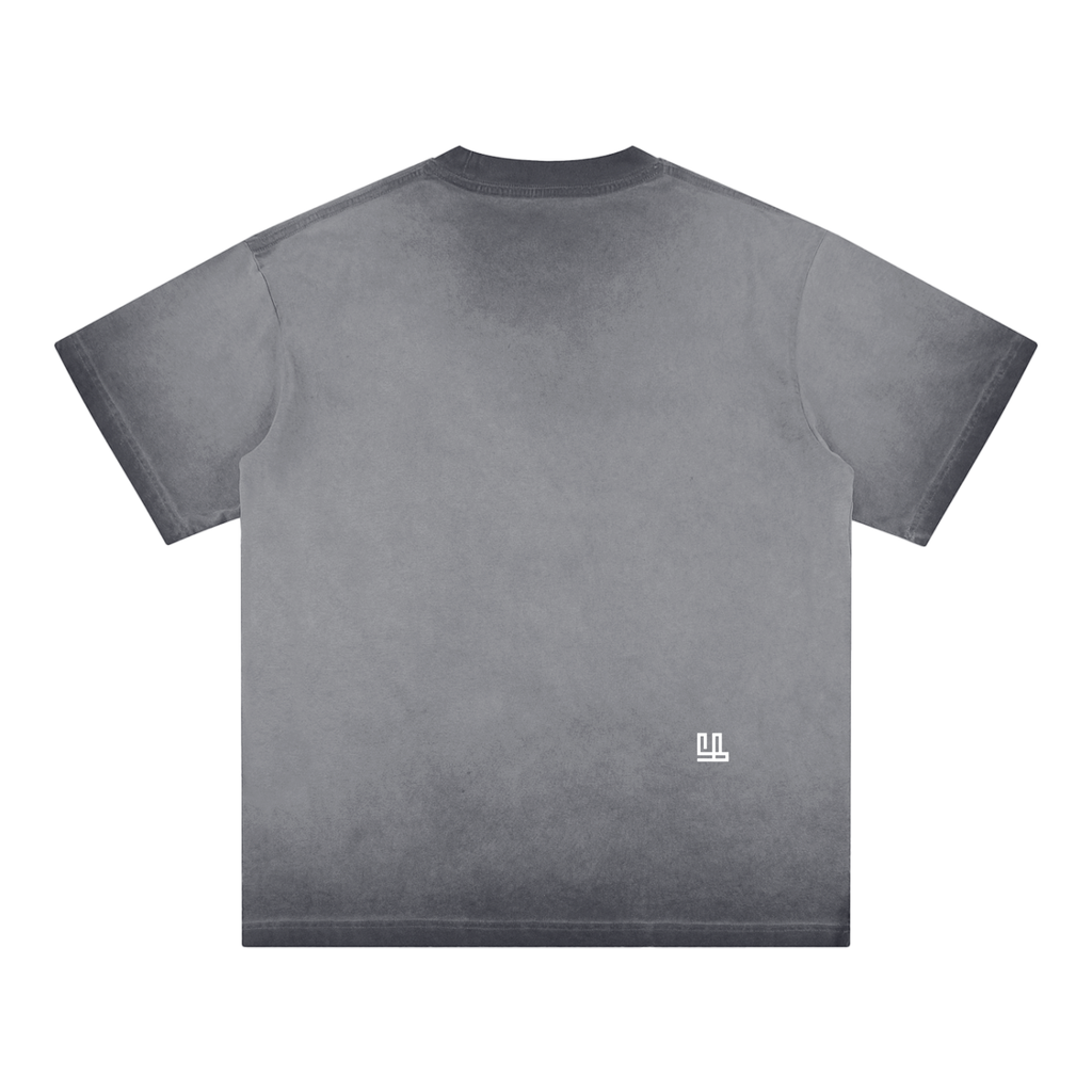 Fearless Apparel Line Reverse Dyed T-shirt with short sleeves and drop shoulders.
