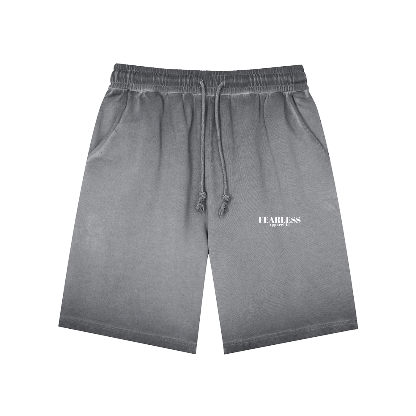 Unisex Fearless Apparel Line Reverse Dyed Sweat shorts with vintage style and loose fit, 100% cotton.