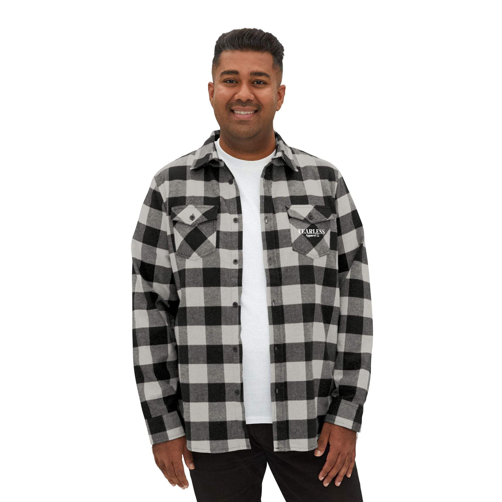 fearless apparel line fall long sleeve flannel shirt unisex flannel shirt exudes confidence