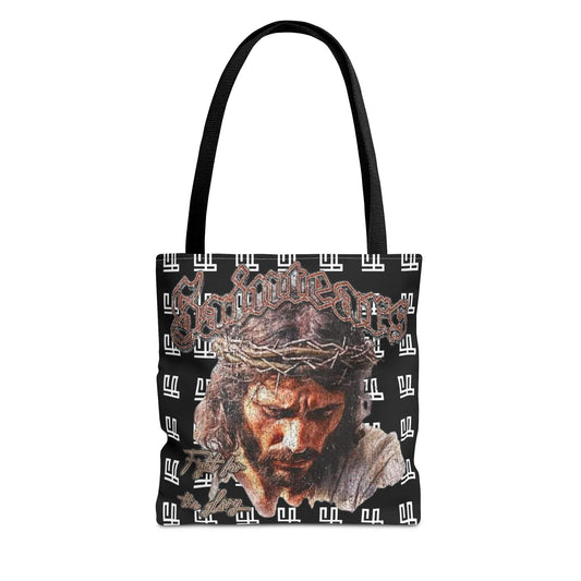 FearlessLi Tote Bag with unique empowering design, reinforced handles, and boxed corners.