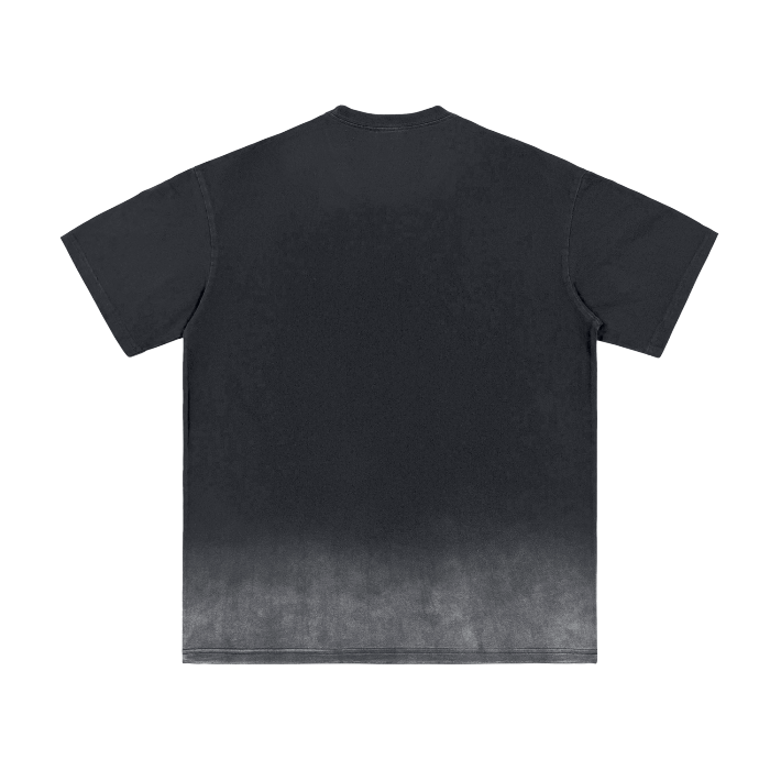 FearLessLi Vintage Washed Gradient T-Shirt with unique faded design and soft cotton material.