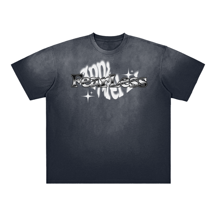 FearLessLI Pluto T-shirt with bold "FearLess" text design.