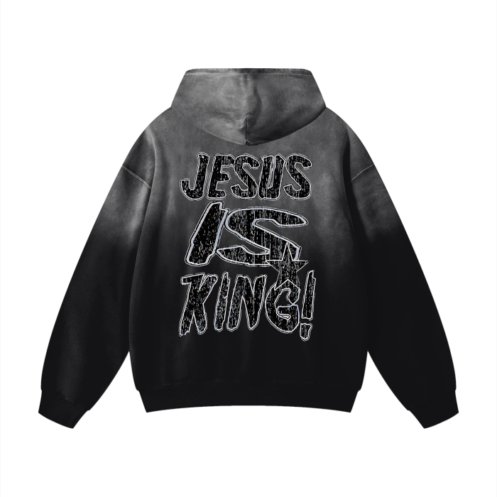 Fearless Apparel Li Jesus Is King unisex hoodie with bold design.
