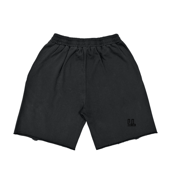 FearLessLi Black Heavyweight vintage Shorts displaying durability and style.