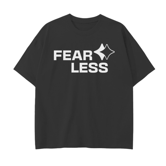 FearLessLi Hustle Drop T-Shirt with trendy drop down design and black color.