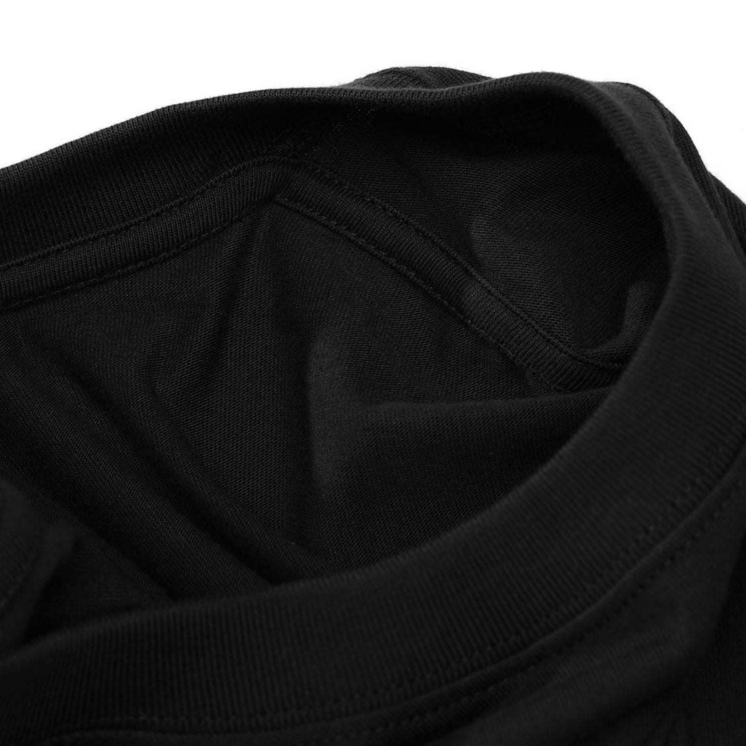 Black FearLessLi Hustle Drop Down T-Shirt showcasing collar and material.