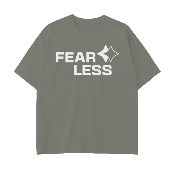 FearLessLi Hustle Drop Down T-Shirt with trendy design and drop down feature for style and comfort.