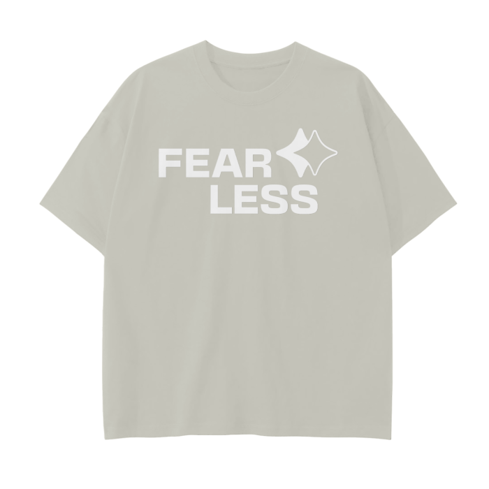FearLessLi Hustle Drop Down T-Shirt with trendy drop down design.