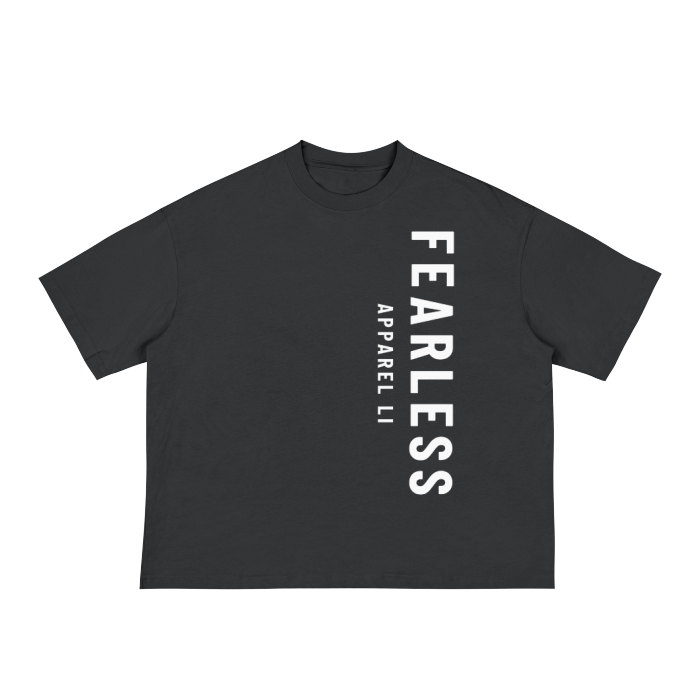 Detroit Lions Fearless Line Boxy T-shirt with logo and "Fear Less" text.