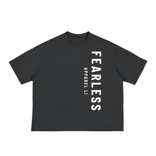 Detroit Lions Fearless Line Boxy T-shirt with logo and "Fear Less" text.
