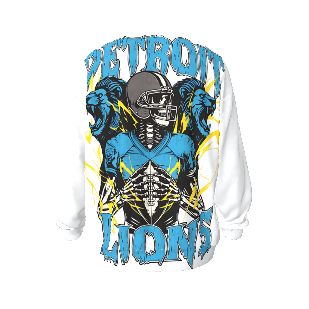 Detroit Lions Fearless Apparel Li sweatshirt with team logo and bold graphic design.
