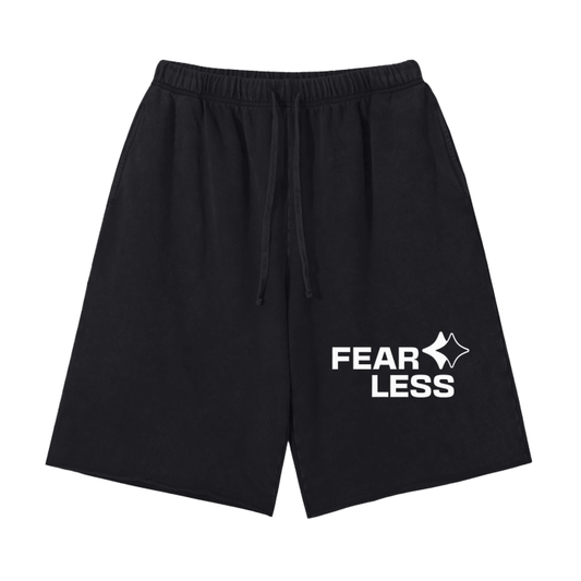 FearLessLi Scattered Edge Vintage Washed Short