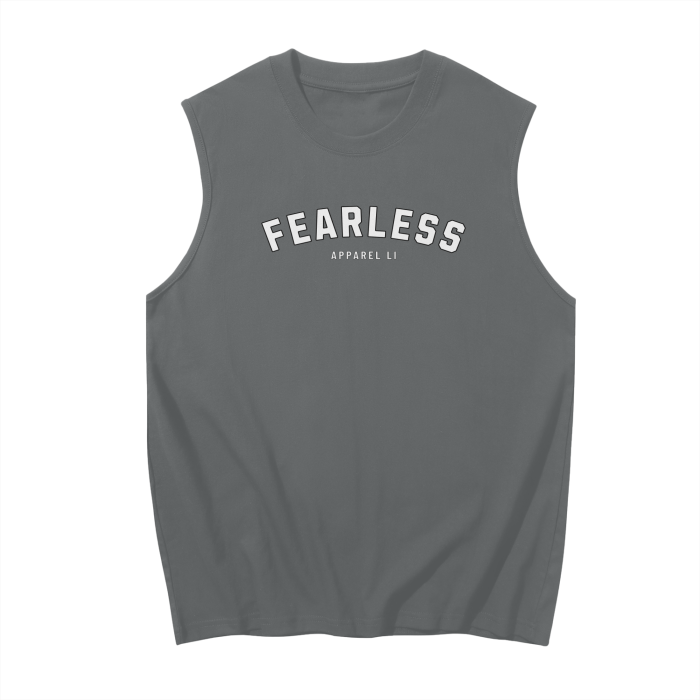 FearLessLI Angel Sleeveless Tank Top in gray designed for performance and comfort.