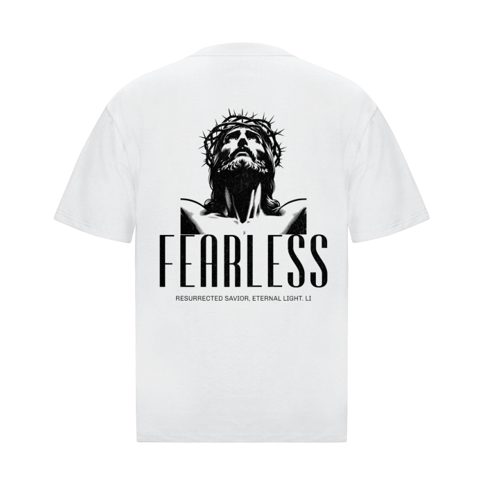 FearLessLi Streetwear Unisex T-shirt with "Fearless" design, featuring a bold graphic on a white background.