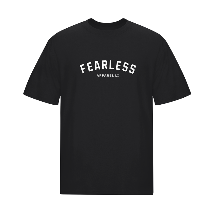 FearLessLi Streetwear Unisex T-shirt, black with bold logo print.