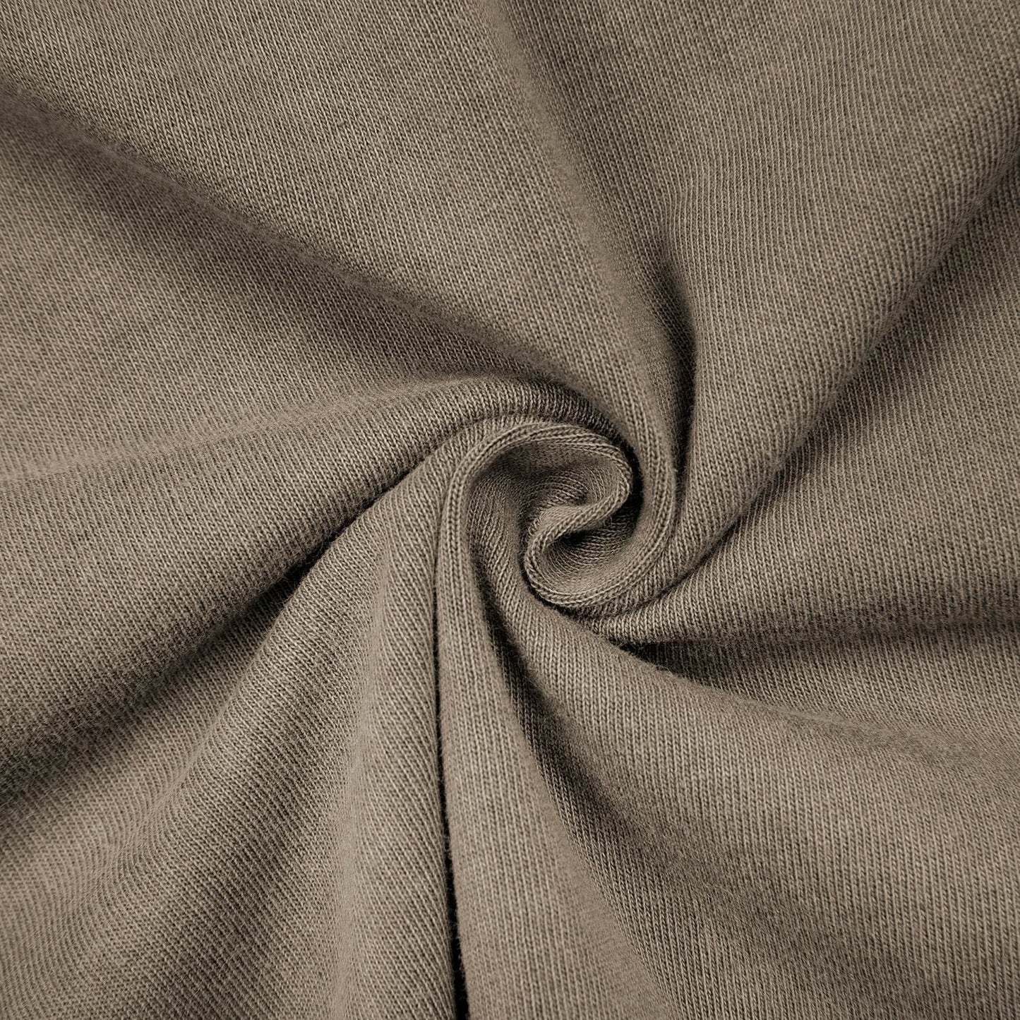 FearLessli Apperal unisex top stitching stone wash t-shirt fabric close-up.