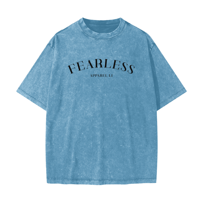 FearLess Motor City T-Shirt with acid washed finish, oversized for edgy style.
