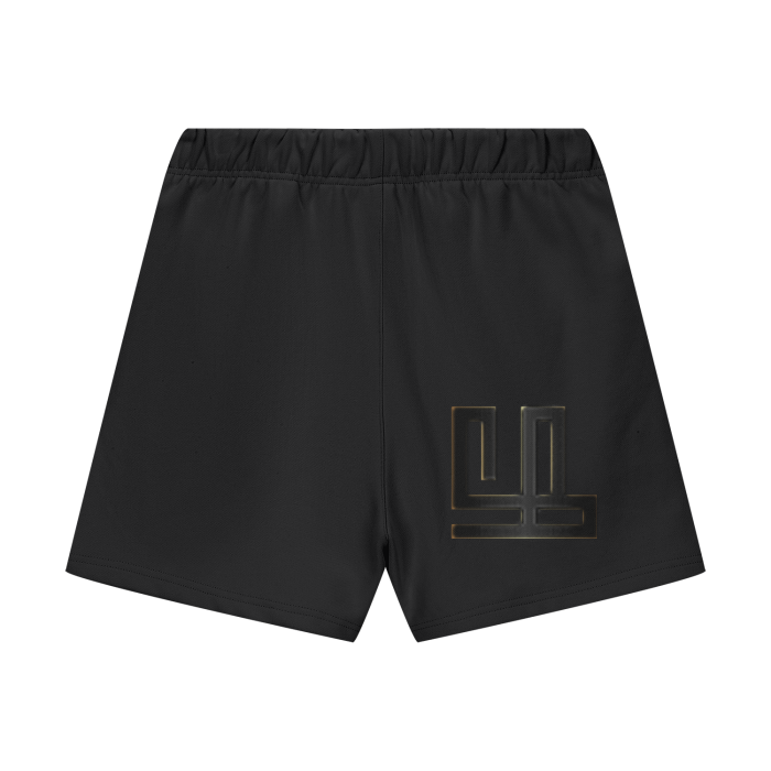 FearLessLi Fleece Shorts in black, high quality fleece material, moisture-wicking design.