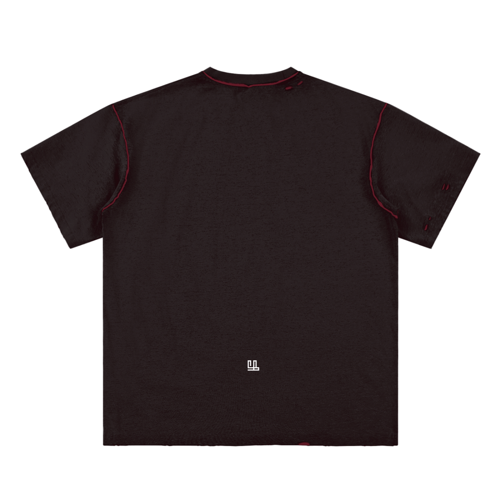 Fearless Apparel Line Hand-frayed Reversible unisex T-shirt