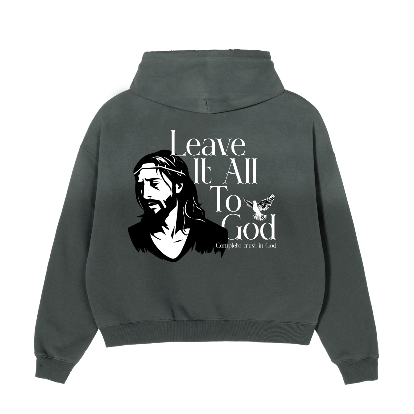 Fearless Apparel Line Frayed Sun fade Boxy Hoodie Unisex Comfort Style