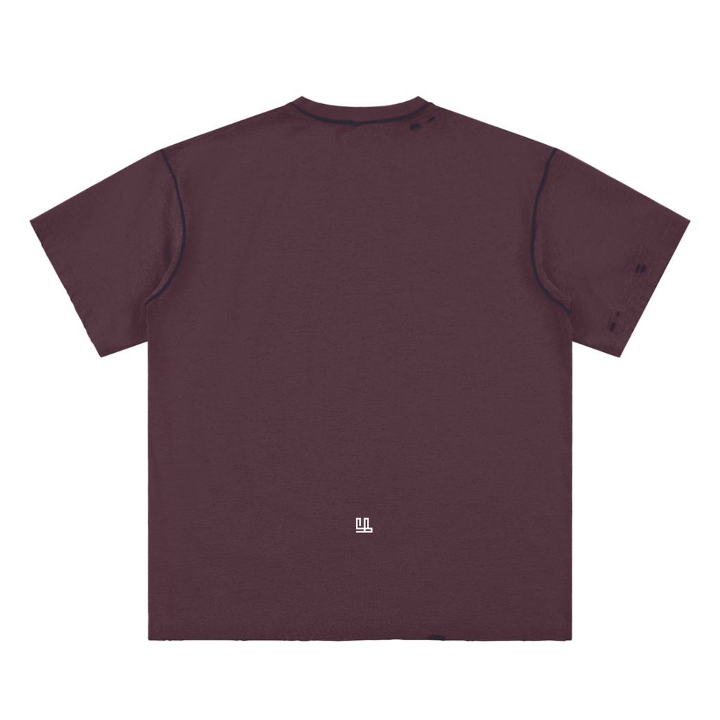 Fearless Apparel Line Hand-frayed Reversible unisex T-shirt