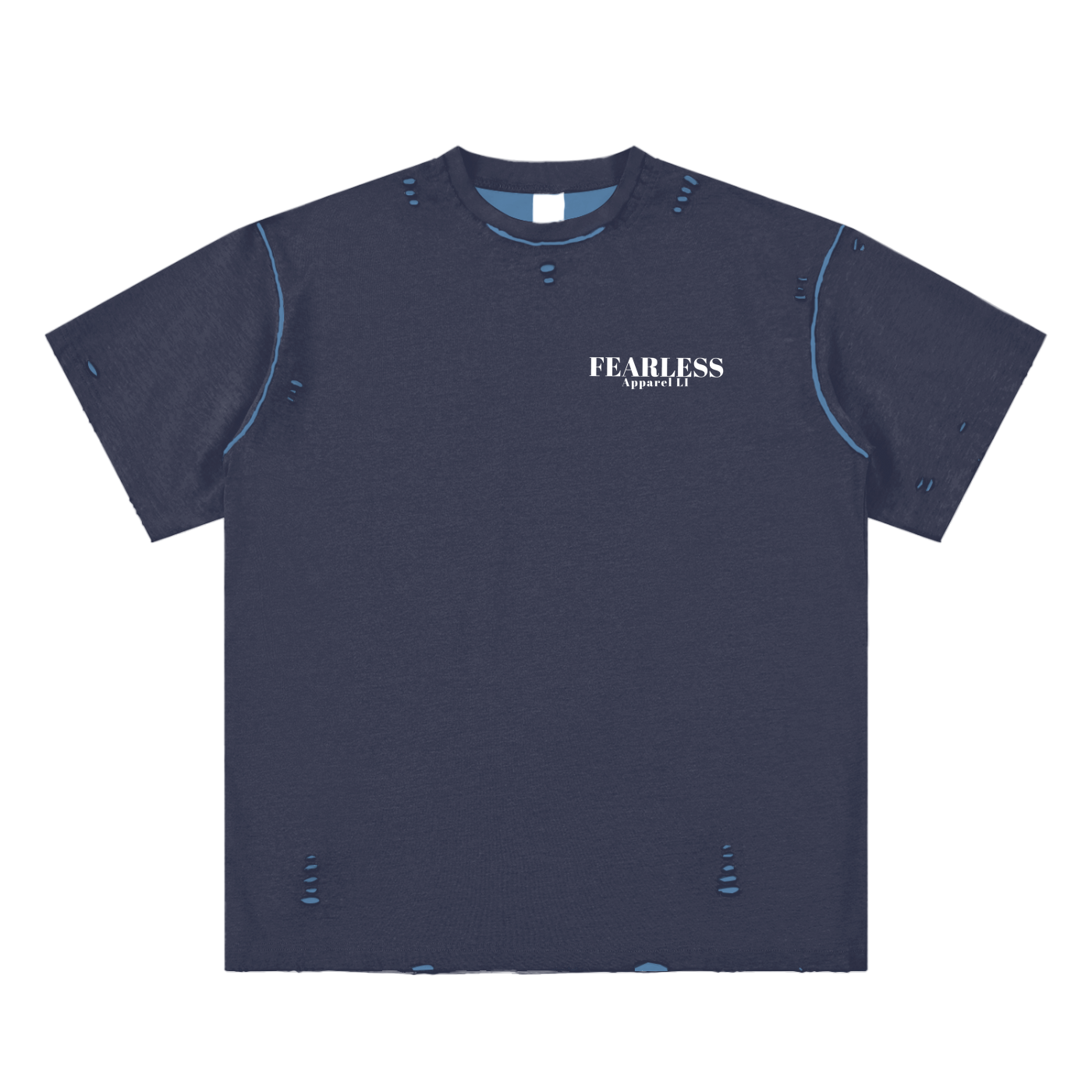 Fearless Apparel Line Hand-frayed Reversible unisex T-shirt