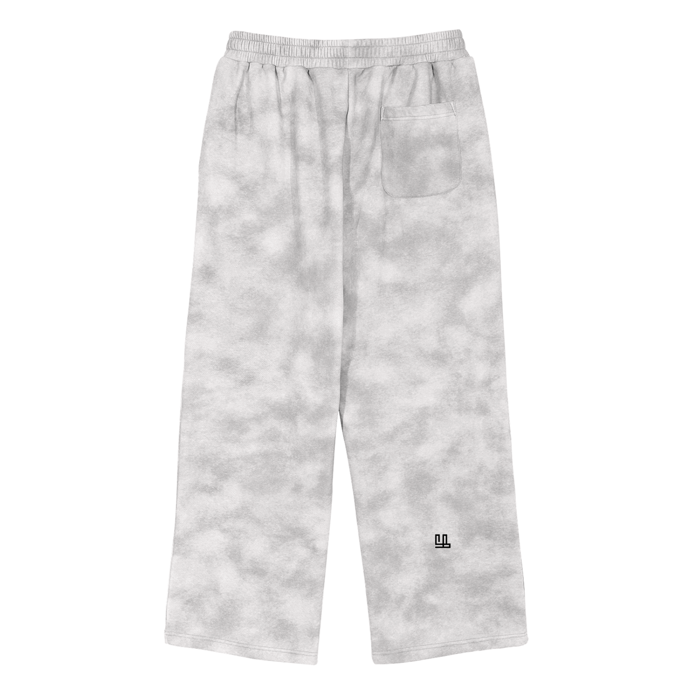 Dirty Washed Fleece Sweatpants in grey with relaxed fit and drawstring.
