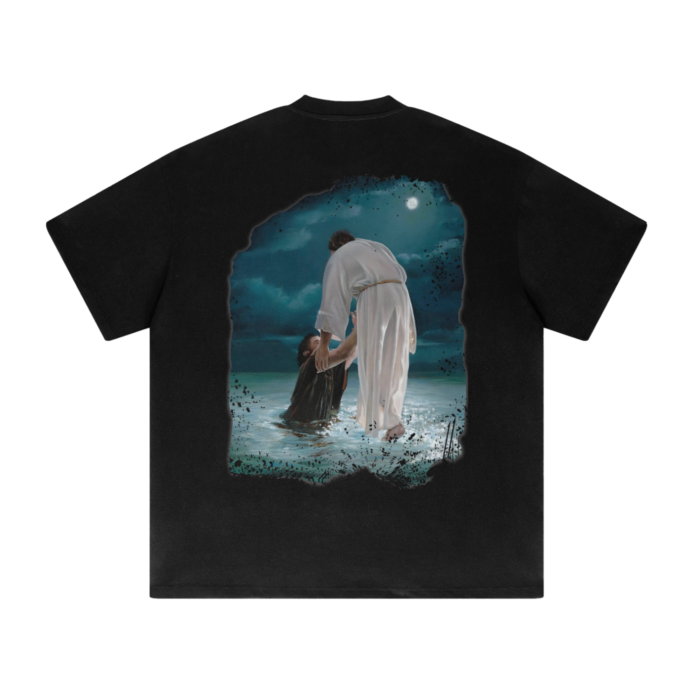 fearlessli Streetwear Unisex Heavyweight Solid Color Drop Shoulder Loose T-shirt