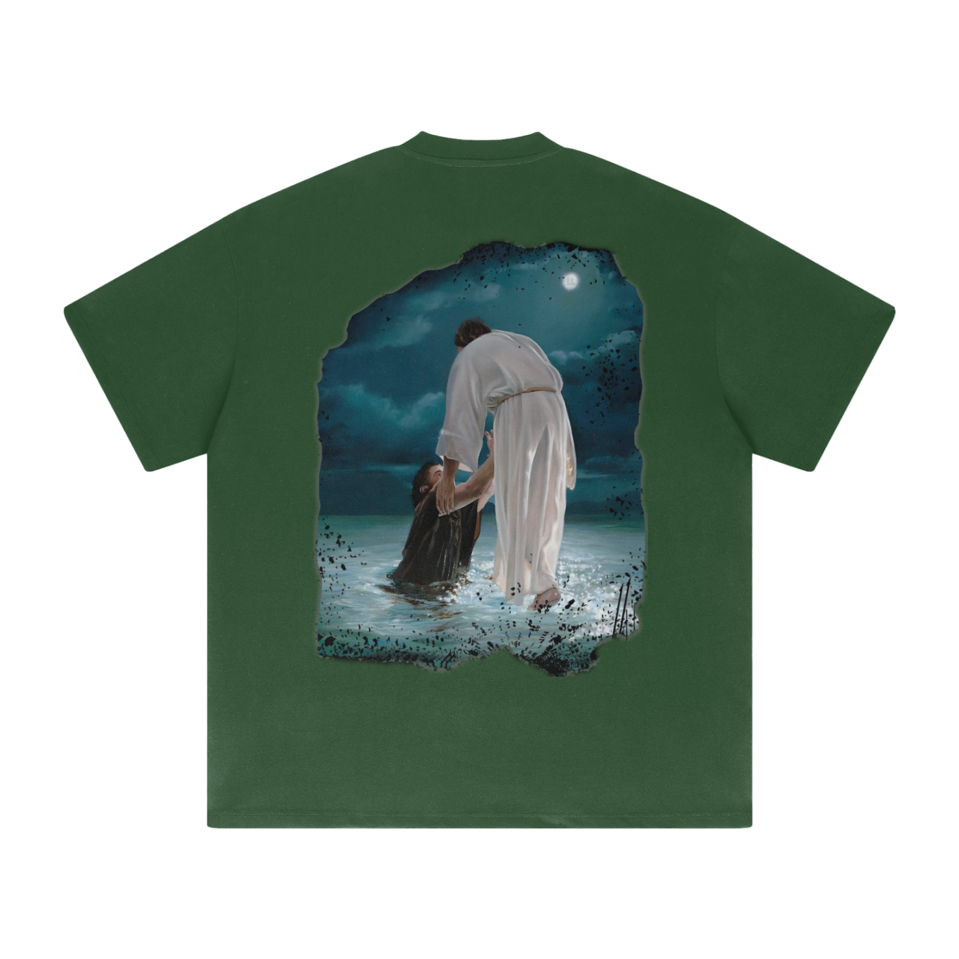 fearlessli Streetwear Unisex Heavyweight Solid Color Drop Shoulder Loose T-shirt