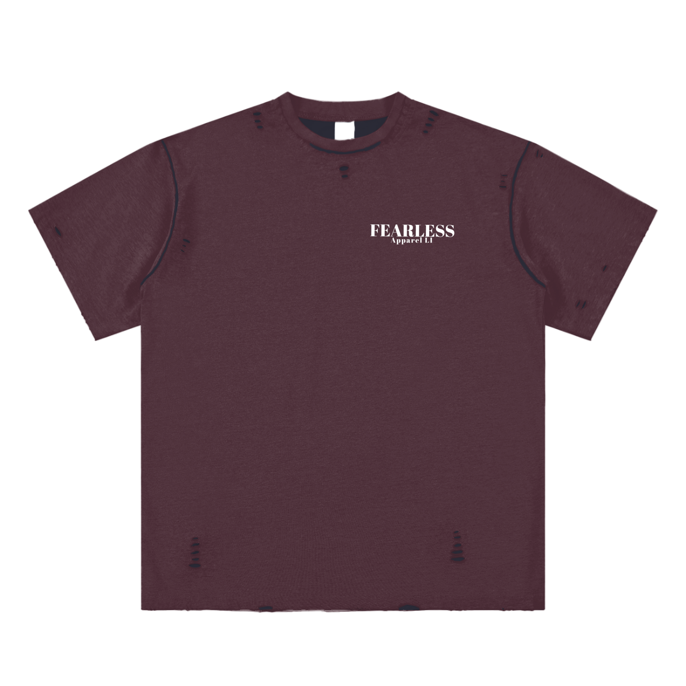 Fearless Apparel Line Hand-frayed Reversible unisex T-shirt